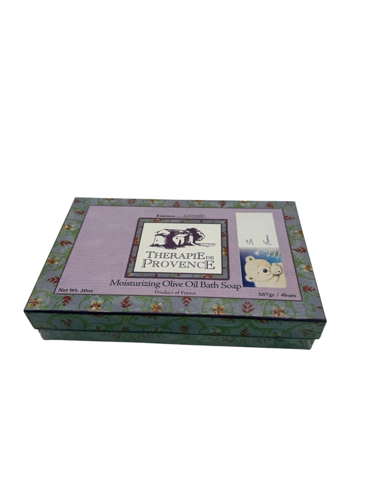 THERAPIE DE PROVENCE LAVENDER SCENTED OLIVE OIL BATH SOAP GIFT SET 4 PACK