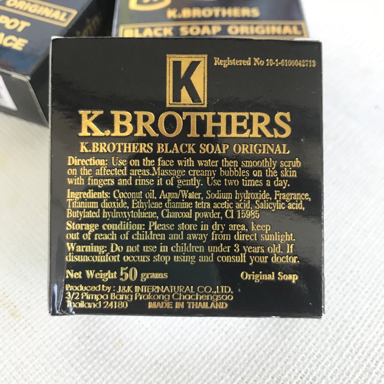 24x K-BROTHERS Original Beauty Care Face Out For Black Spot Whitening Soap 50g.