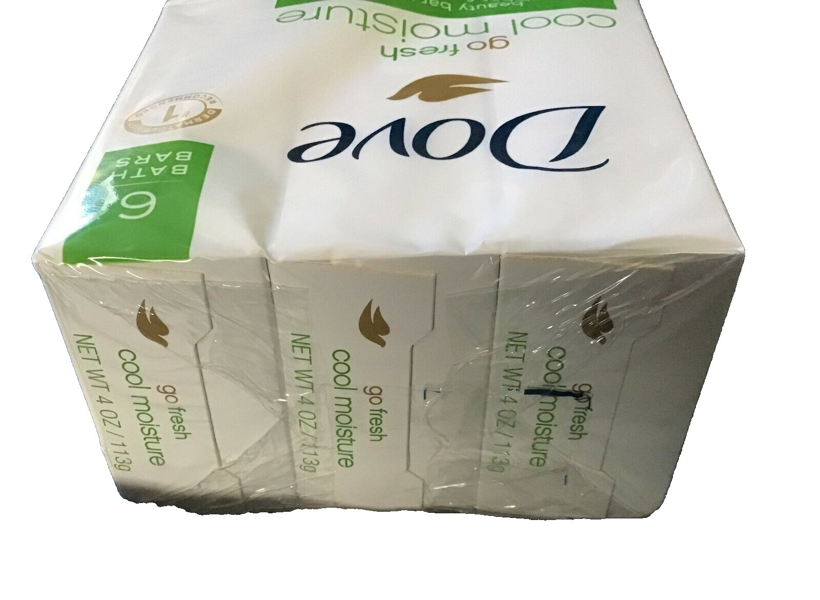 Dove Go Fresh Cool Moisture Beauty Bath Bar Moisturizing Cream 4 oz x 6 Bars NEW