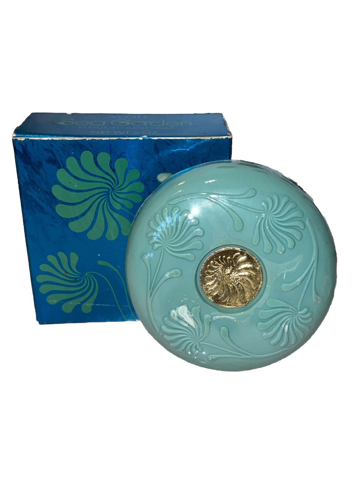 Vintage Avon Sea Garden Perfumed Bath Soap 6 oz SEALED Light Box Wear Floral