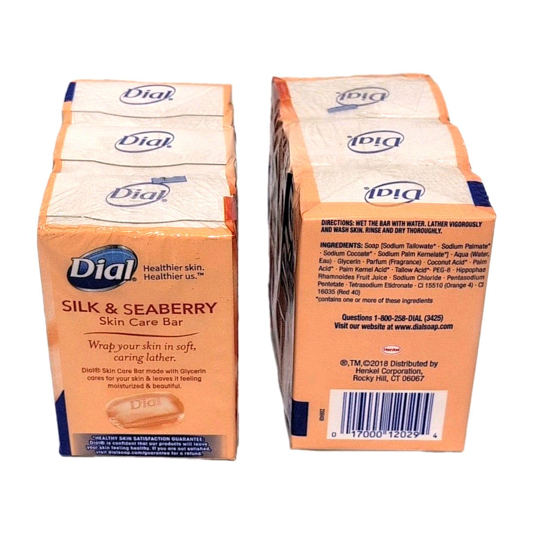 Dial Silk Seaberry Bar Soap 6 Bars 4oz ea Gentle Cleansing Skin Care HTF Rare