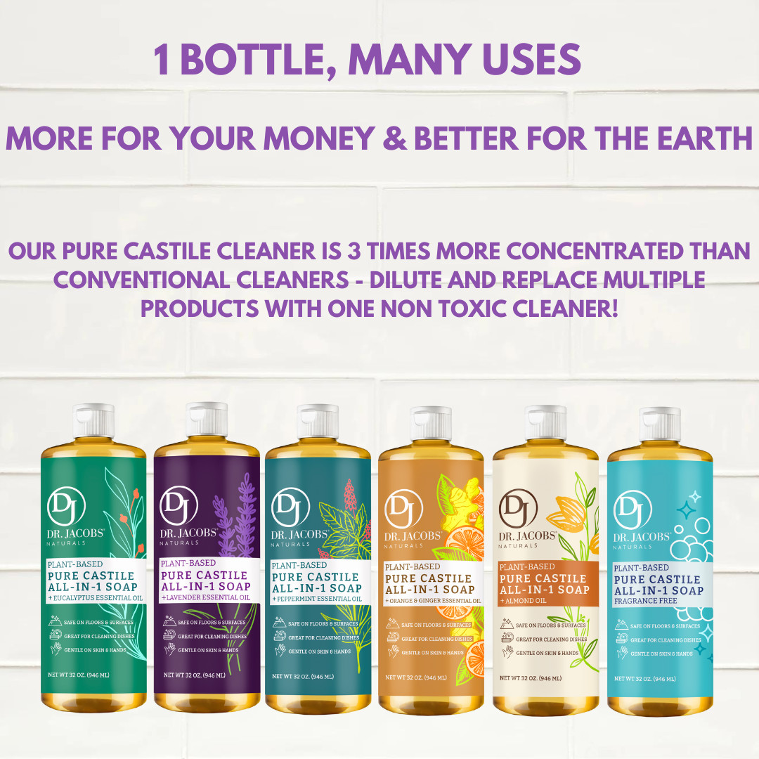 Dr Jacobs Naturals 32oz Lavender Pure Castile Plant Based All-in-One Soap