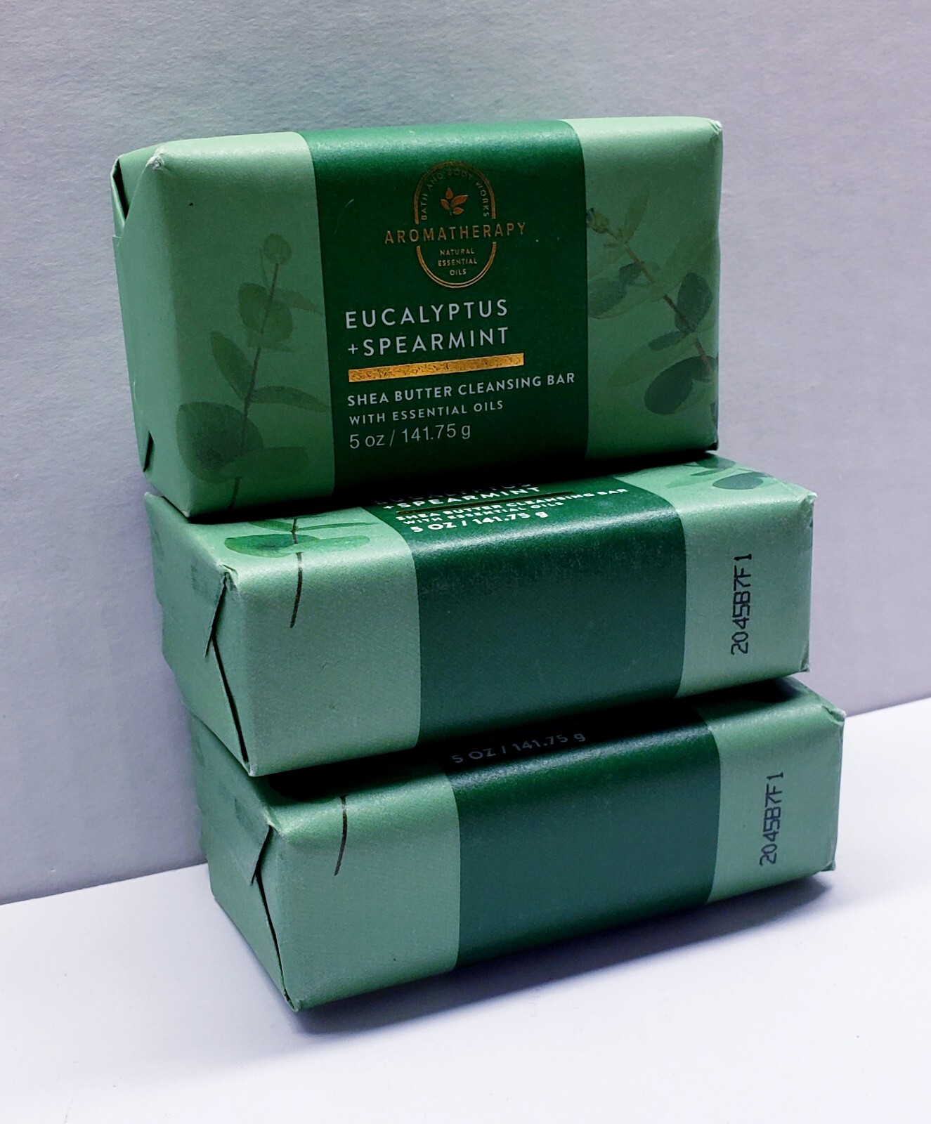 Bath & Body Works EUCALYPTUS SPEARMINT Shea Butter Cleansing Bar, 5 oz (3 pack)