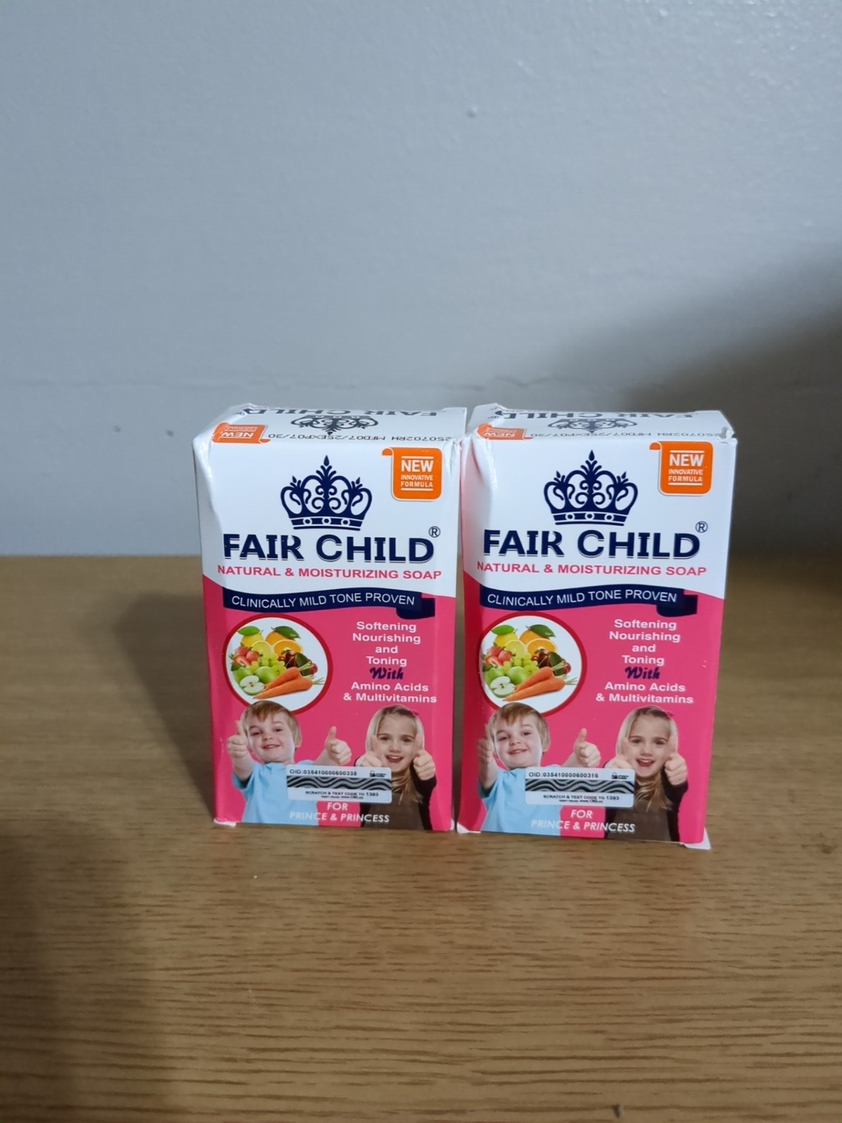 X2 fair child Amino Acids & Multivitamin Softening moisturizing soap 2pieces