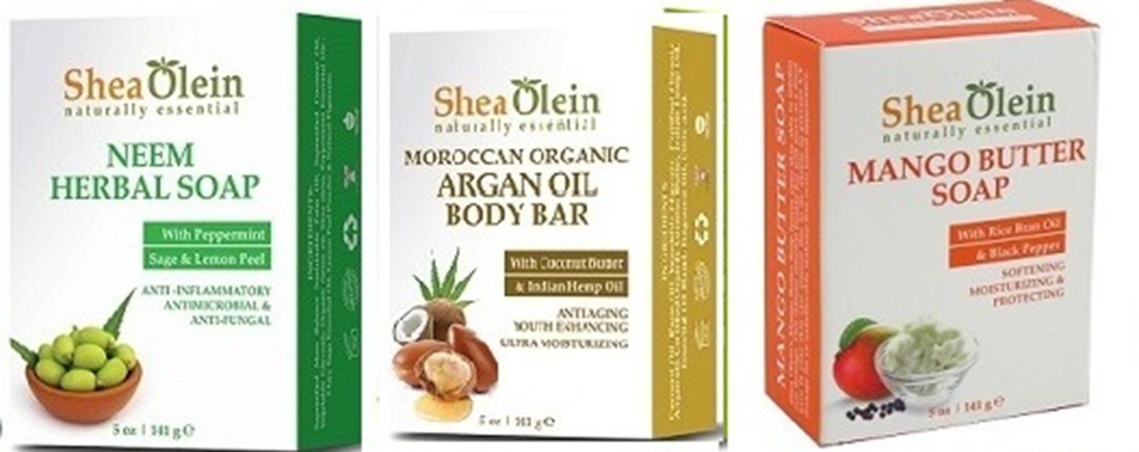 3 Pack -Gift Set- Shea Olein Herbal Soap