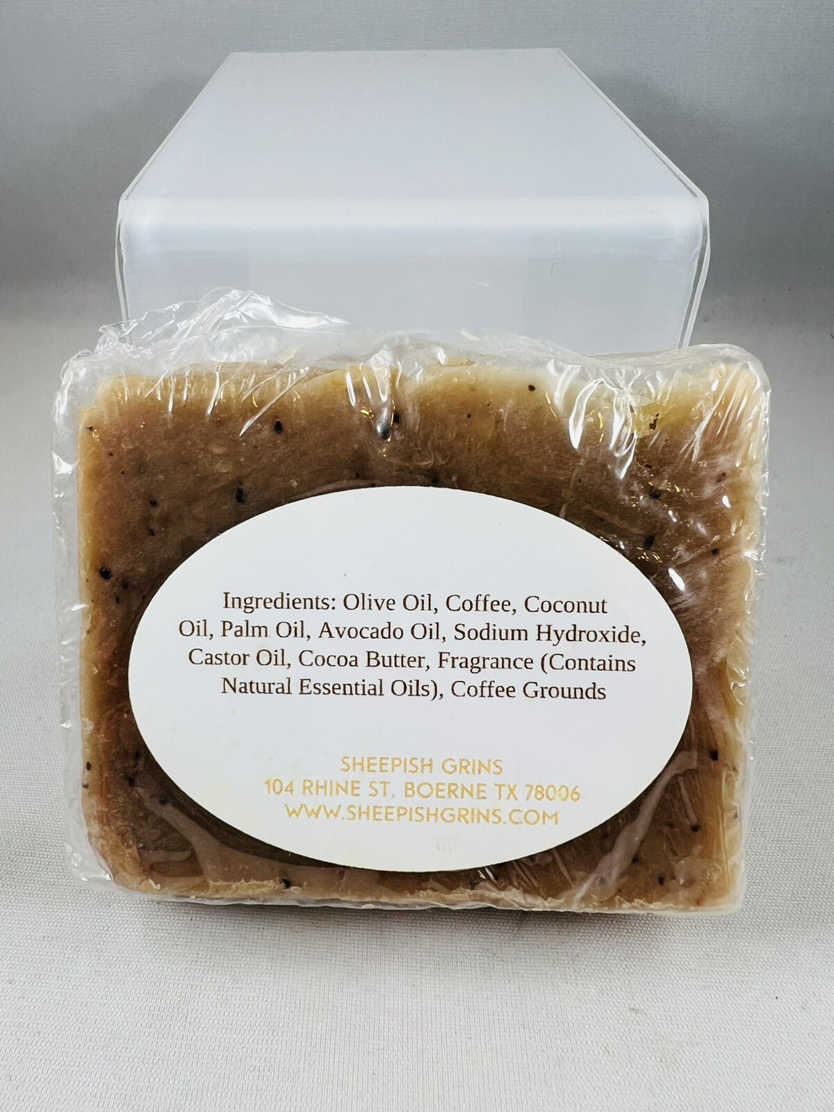 Sheepish Grins Olive Oil Soap COFFEE Scented 3″ x 2.5″ x 1″ Thick