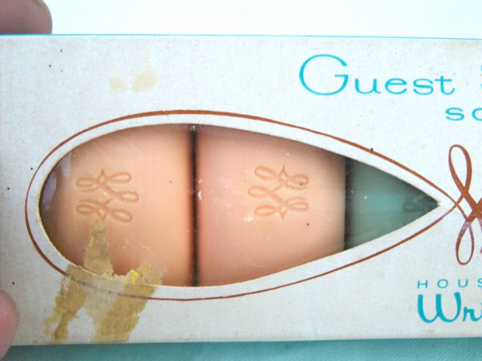 “House of Wrisley” “Guest Superbe Soap” “6 small bars” 1 box VTG 50’s 60’s USA