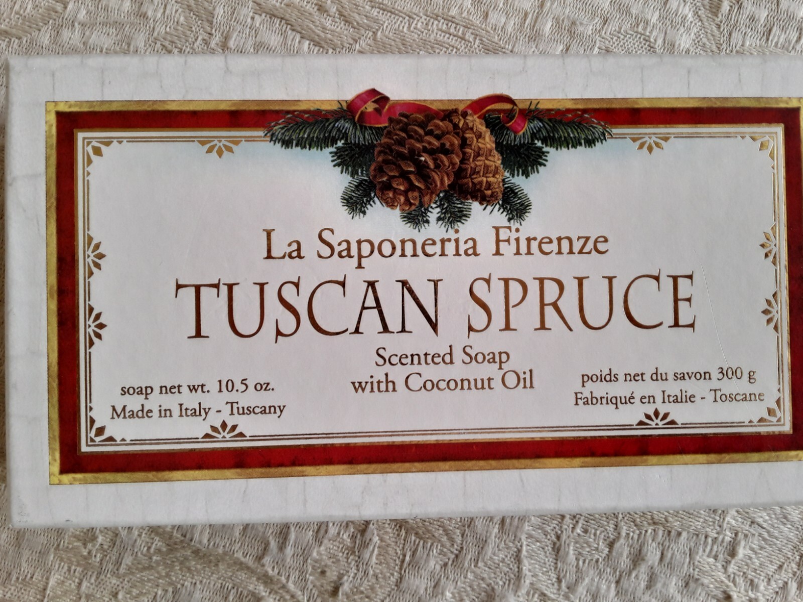 La Saponeria Firenze Tuscan Spruce Scented Soap w Oil 10.5 oz Made In Italy NIB