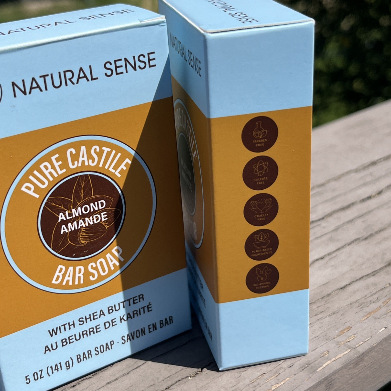 Natural Sense 4 Pack Pure Castile Almond Bar Soap – 5 oz (141g) – Yuka 100/100!