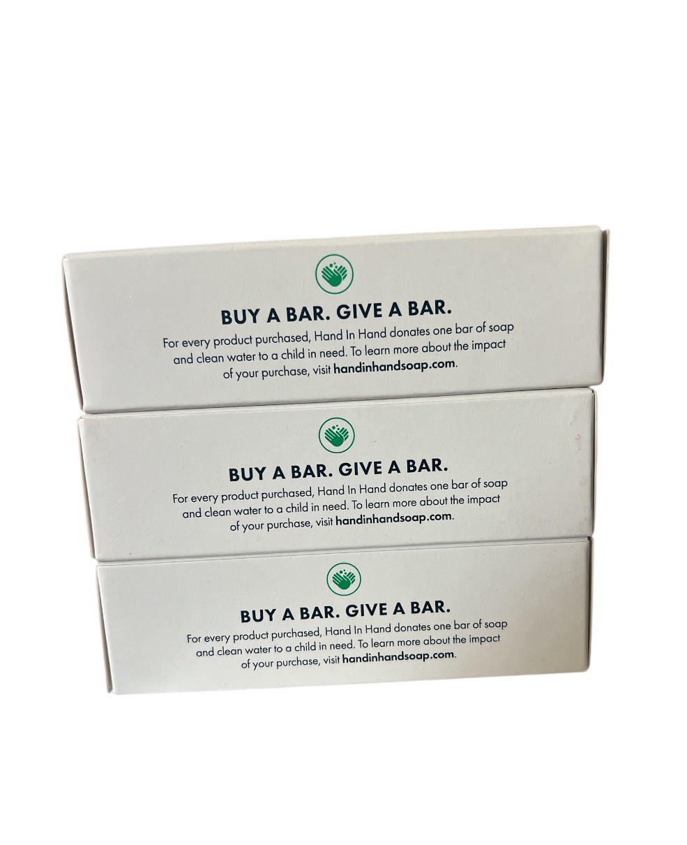 Hand In Hand Bar Soap Fragrance Free With She’s Butter, 5 Oz (3 New)