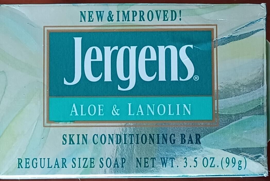 3 Vintage 1991 Jergens Aloe & Lanolin Soap Bar 3.5oz NOS USA Movie TV Prop