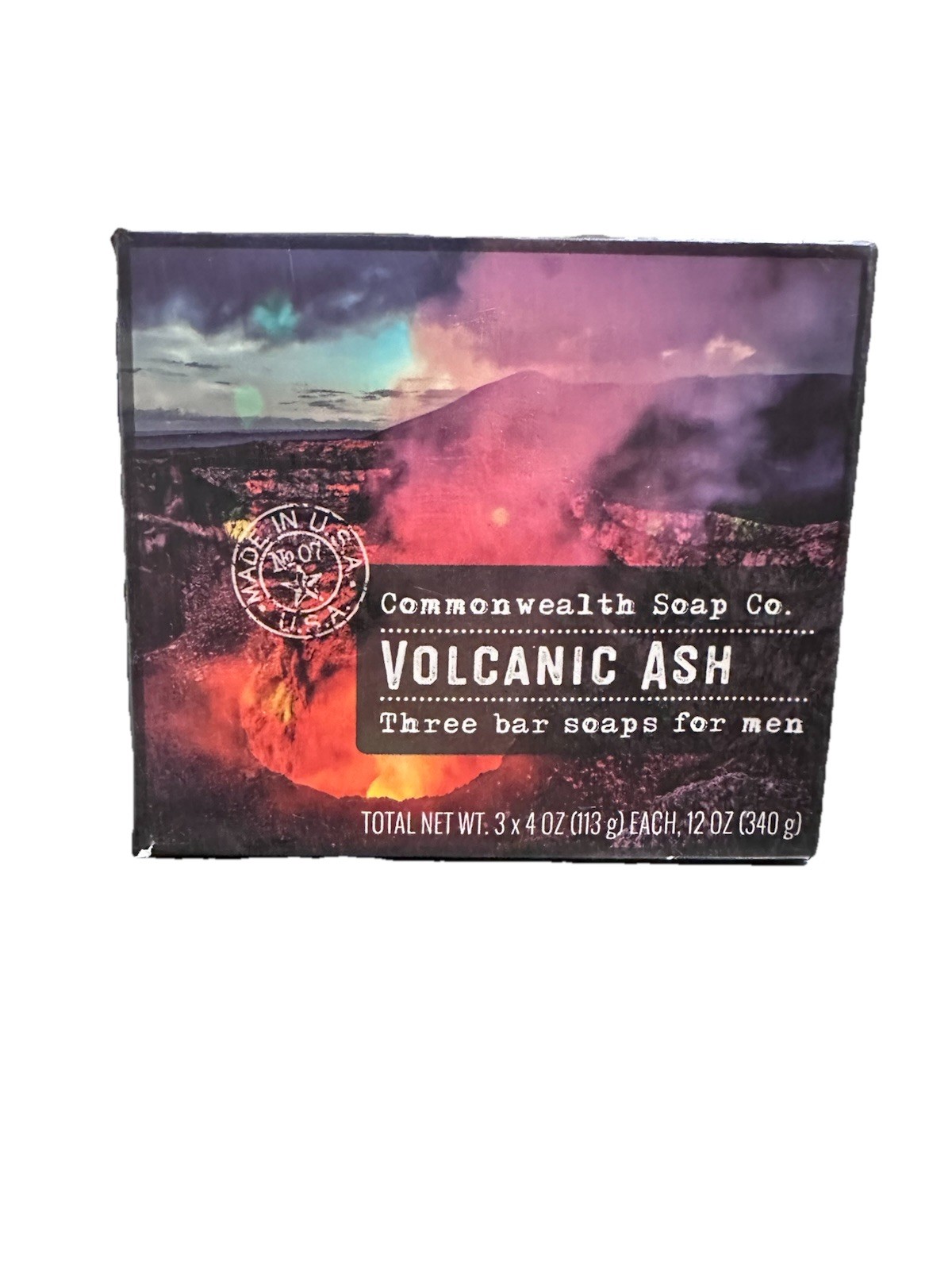 Commonwealth Soap Co Volcanic Ash Men’s Bar Soap Exfoliating Detox 3 Pack 4oz