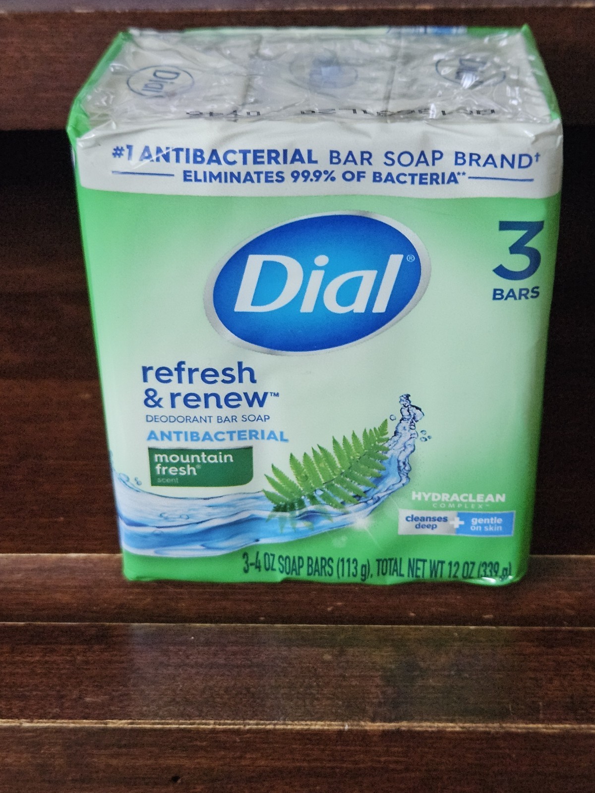 NEW Dial Refresh Renew 3 Pack Antibacterial Bar Soap