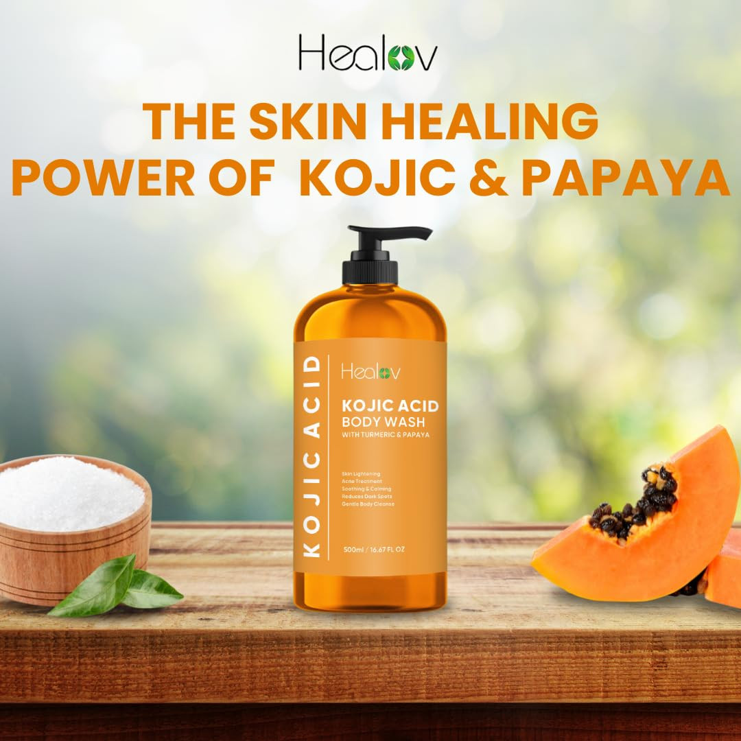 Kojic Acid Soap for Hyperpigmentation – Skin Brightening Kojic Papaya Body Wash