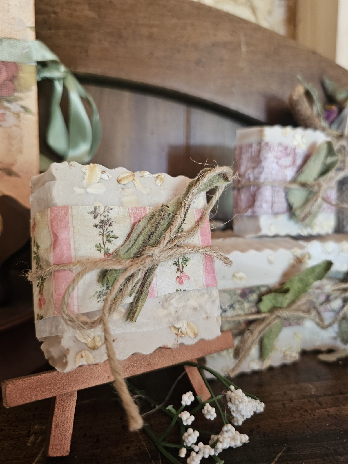 Aloe & Oat Goat Milk Soap, Handmade, Homestead, Rustic, Vitamin E, Raw Honey