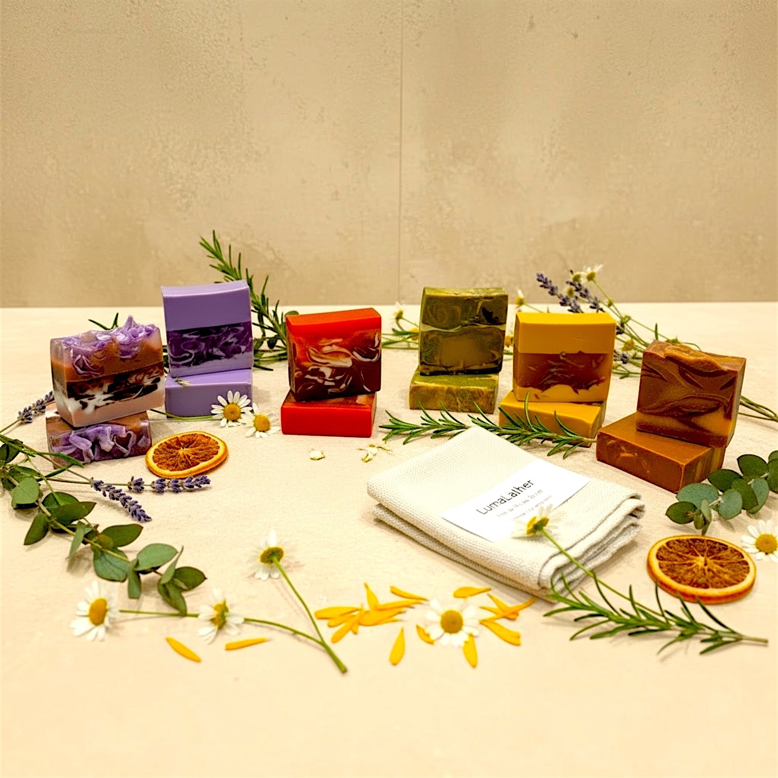 LumaLather Handmade Soap Gift Set of 6 Save 10%|Artisan Moisturizing Bath Soap