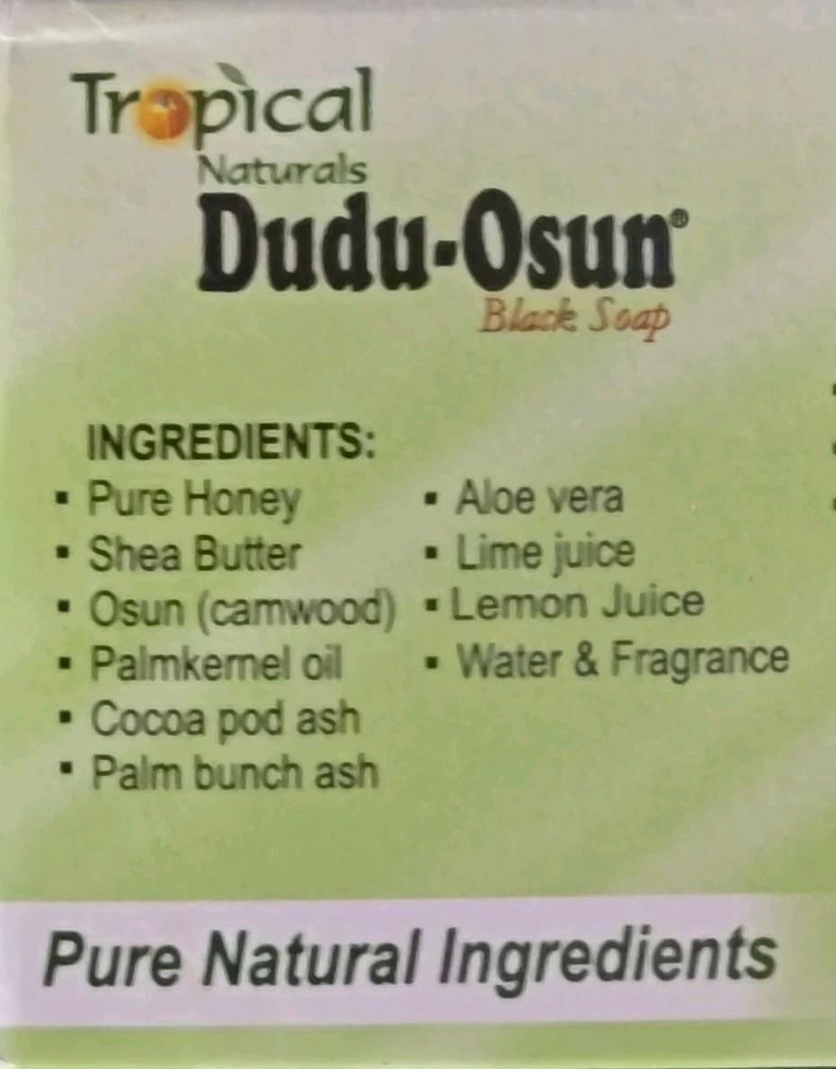 Tropical Naturals Dudu-Osun BLACK SOAP 150 Gram Soap Pure Natural Ingredients