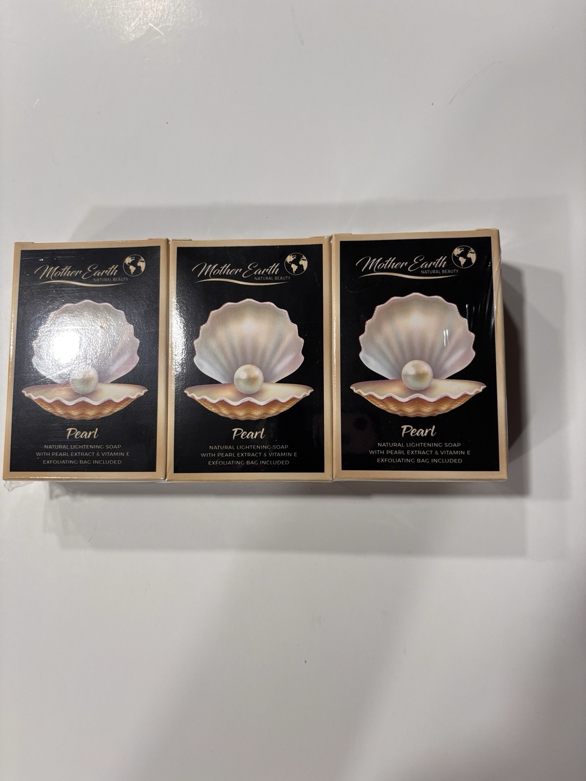 Mother Earth Natural Beauty Pearl Natural Lightening Soap. Lot of 3(box)