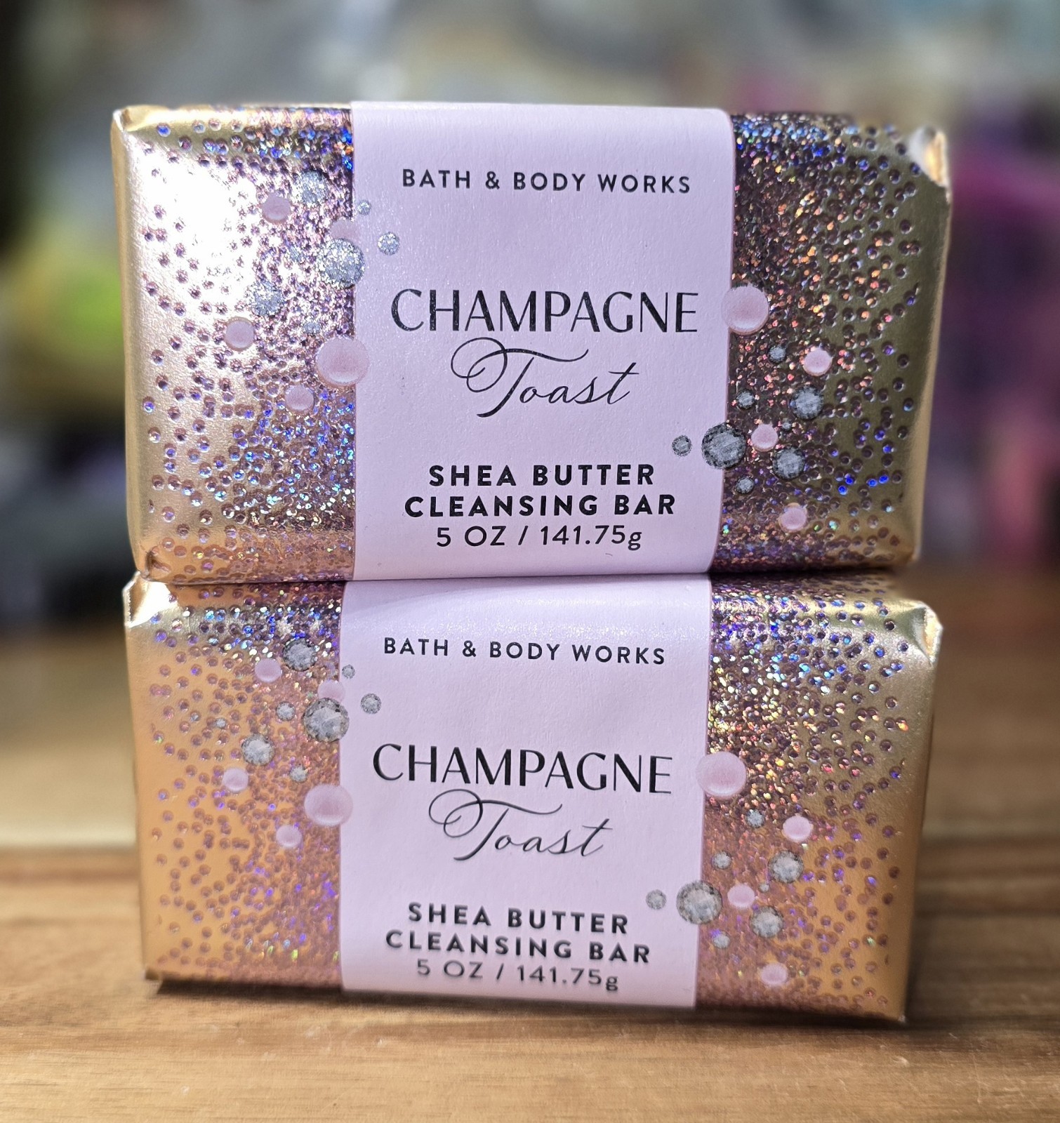 2 Pack Champagne Toast Shea Butter Cleansing Bar 5 oz Bath & Body Works