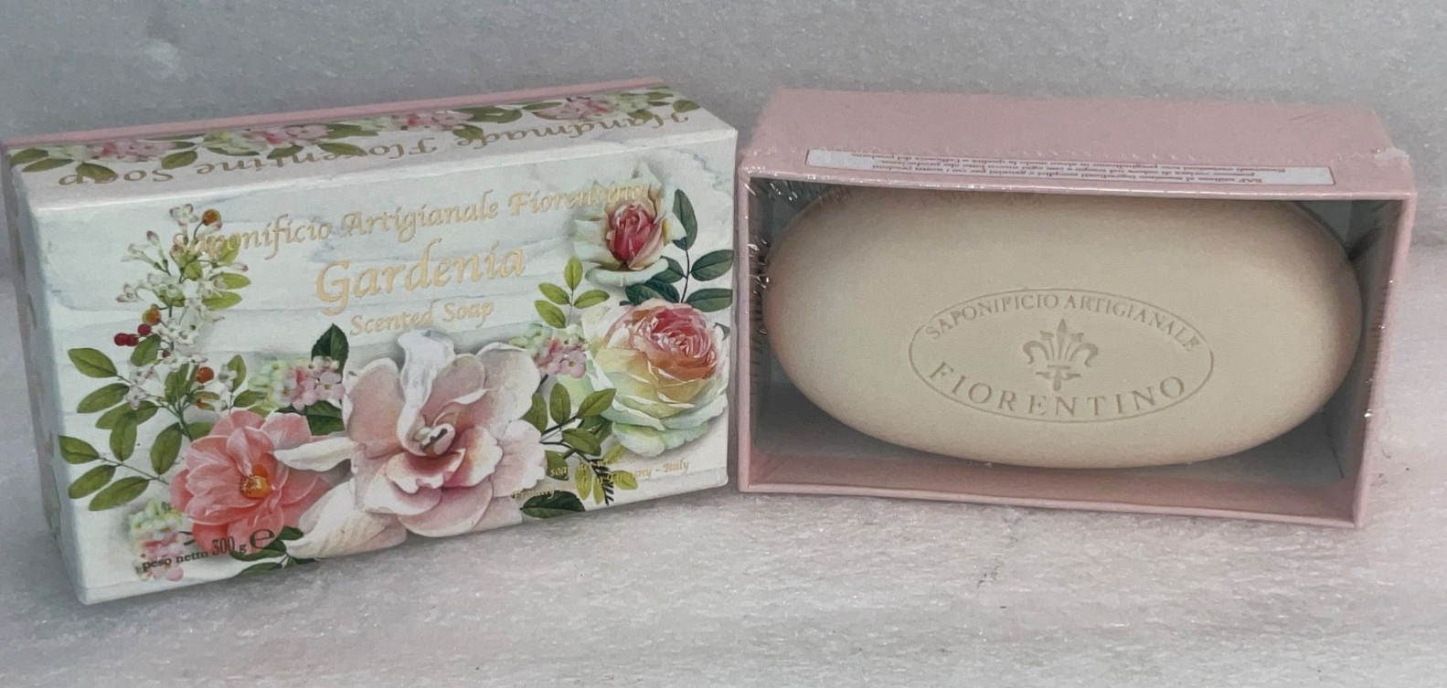 Saponificio Artigianale Fiorentino Gardenia Scented Soap 10.5 oz Bar Made Italy