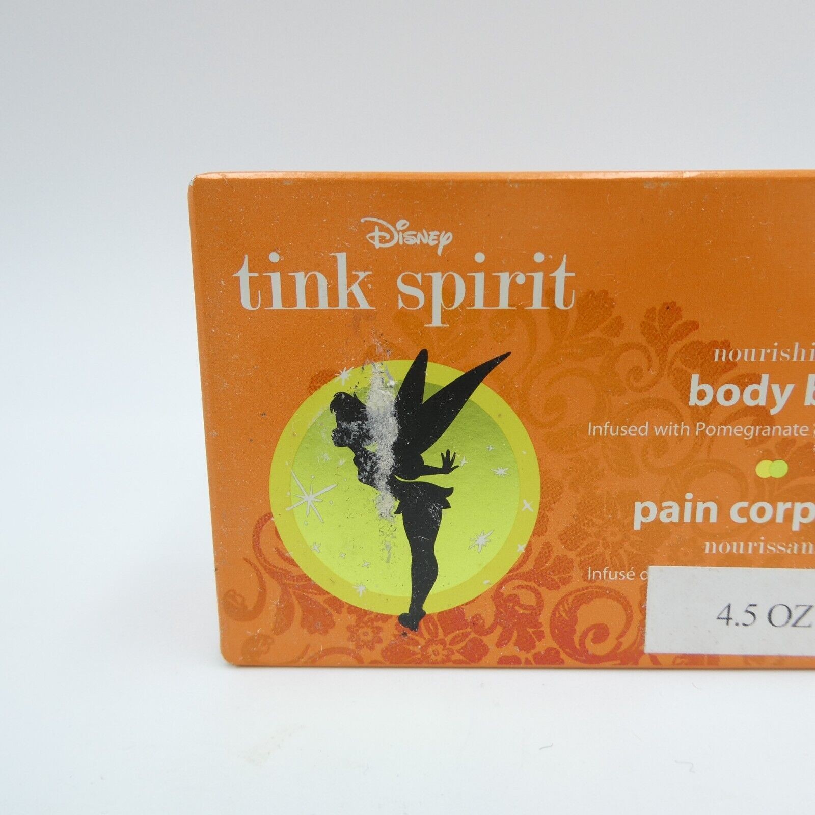 Disney Tink Spirit Body Bar Soap Nourishing 4.5 oz Tinkerbell Peter Pan Sealed