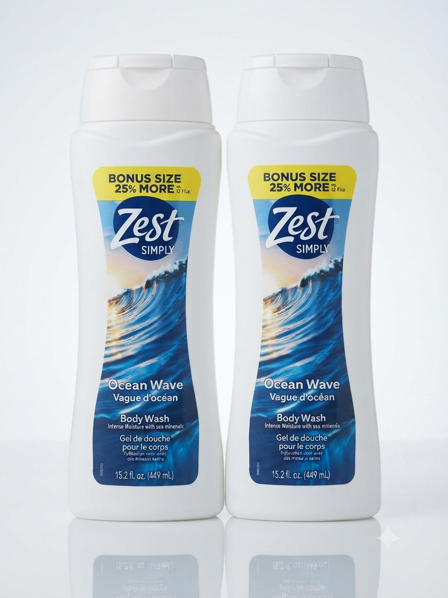 2 Of Pack’ Zest Simply Almond Berry Luxury Moisture Bar Soap 7.05oz New