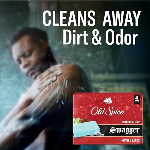 Old Spice Bar Soap for Men, Refreshing Clean to Wash Away Dirt & Odor, Cleansing