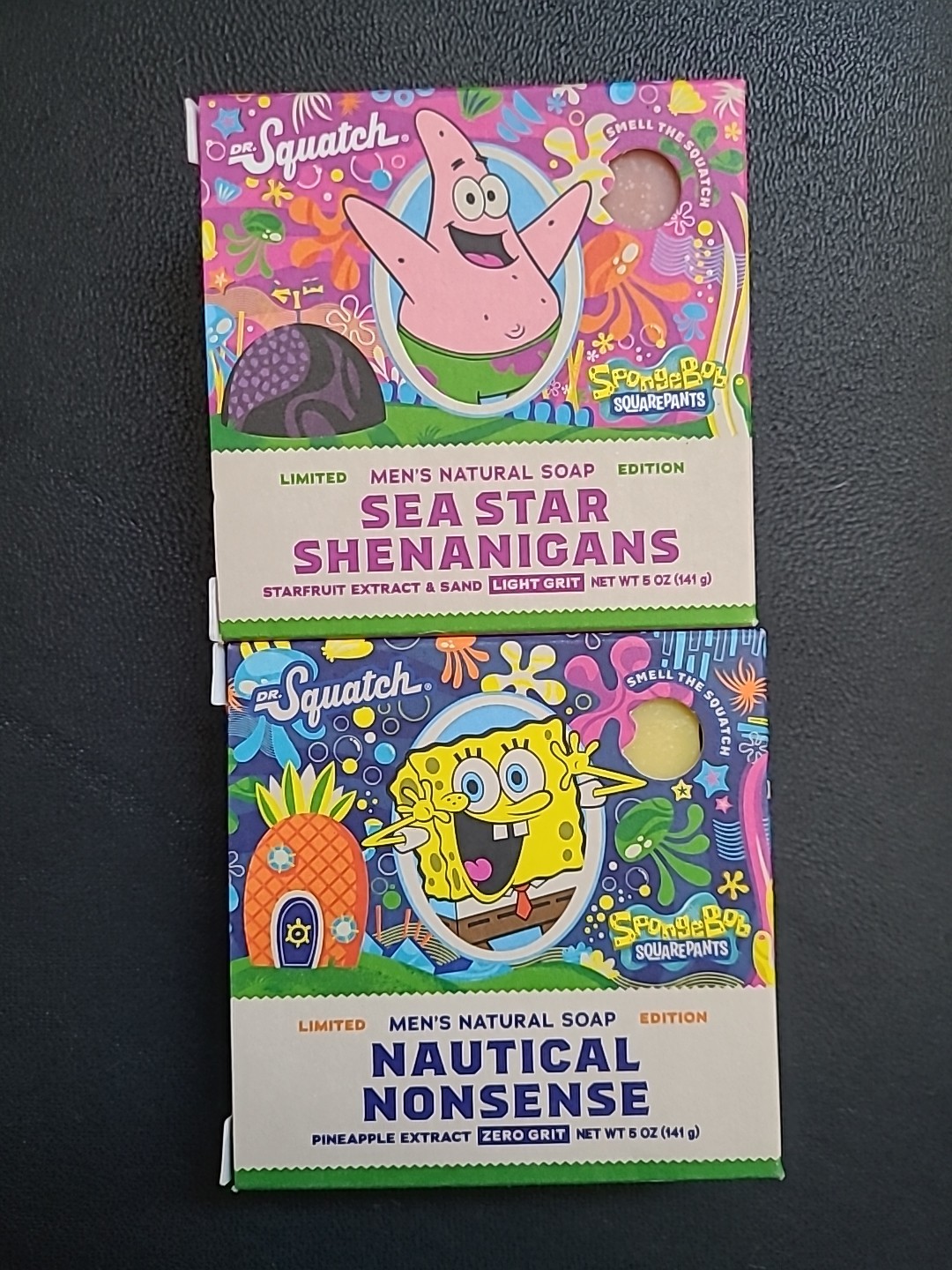 Dr. Squatch Mens Limited Edition SPONGEBOB SQUAREPANTS PATRICK Natural Soap Bars