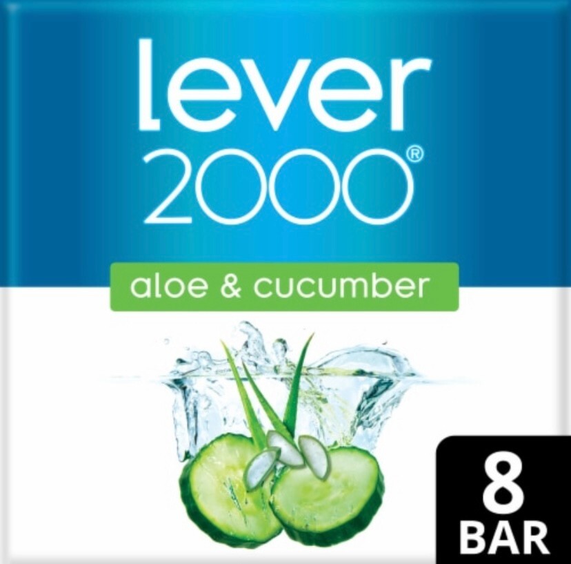 Lever 2000 Bar Soap aloe & cucumber 3.75 oz each, 16 Bars