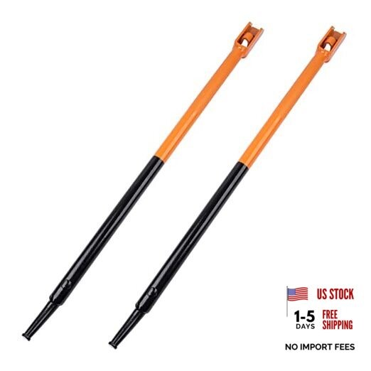 Winch Bar Combination Winch Bars with Square Head for 2 Pack Black & Orange
