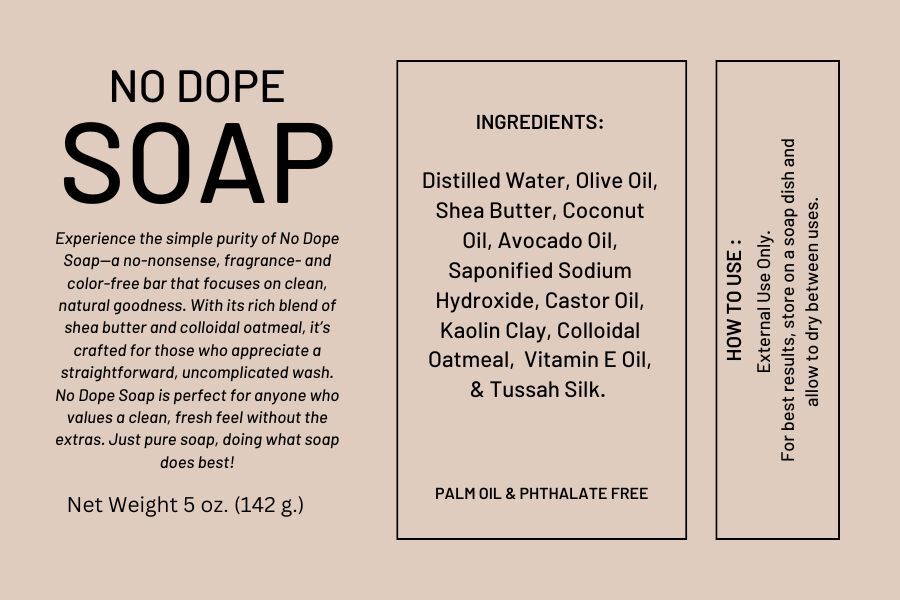 Luxury Handmade Shea Butter Soap 5 oz – Six Options – No Palm Oil or Phthalates