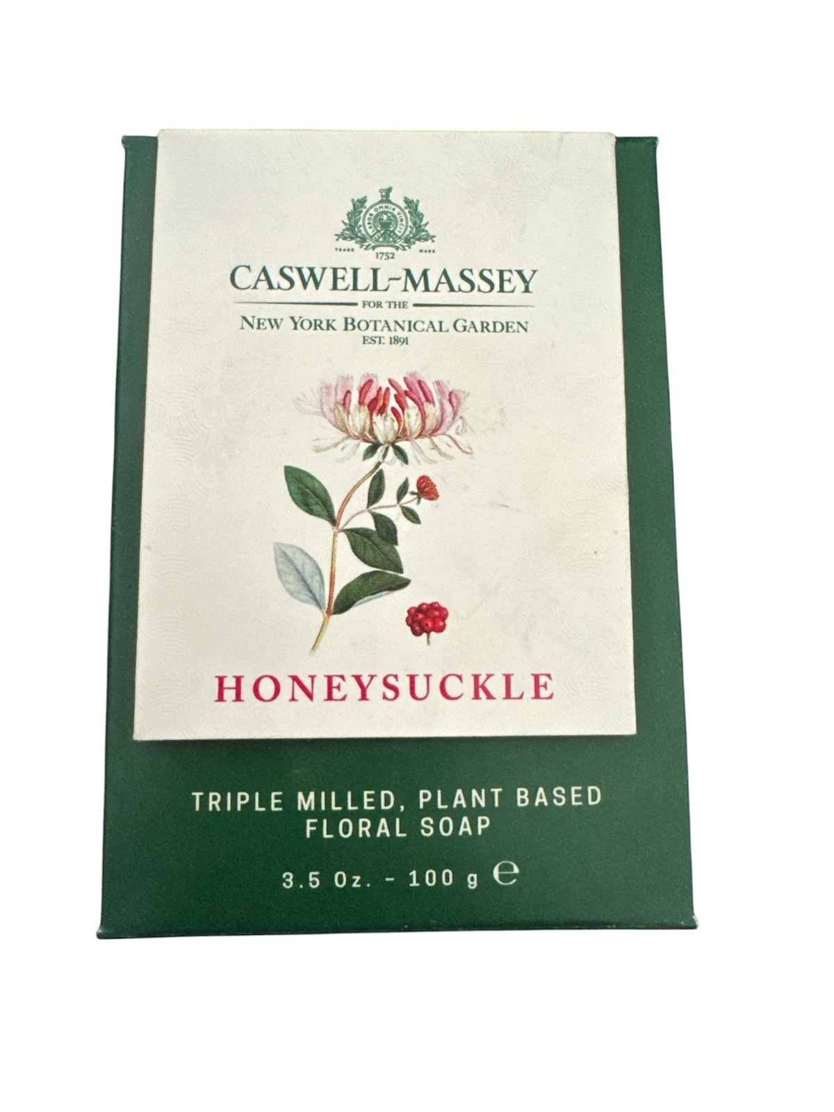 Caswell Massey Honeysuckle Plant Based Triple Milled Soap 3.25 oz New