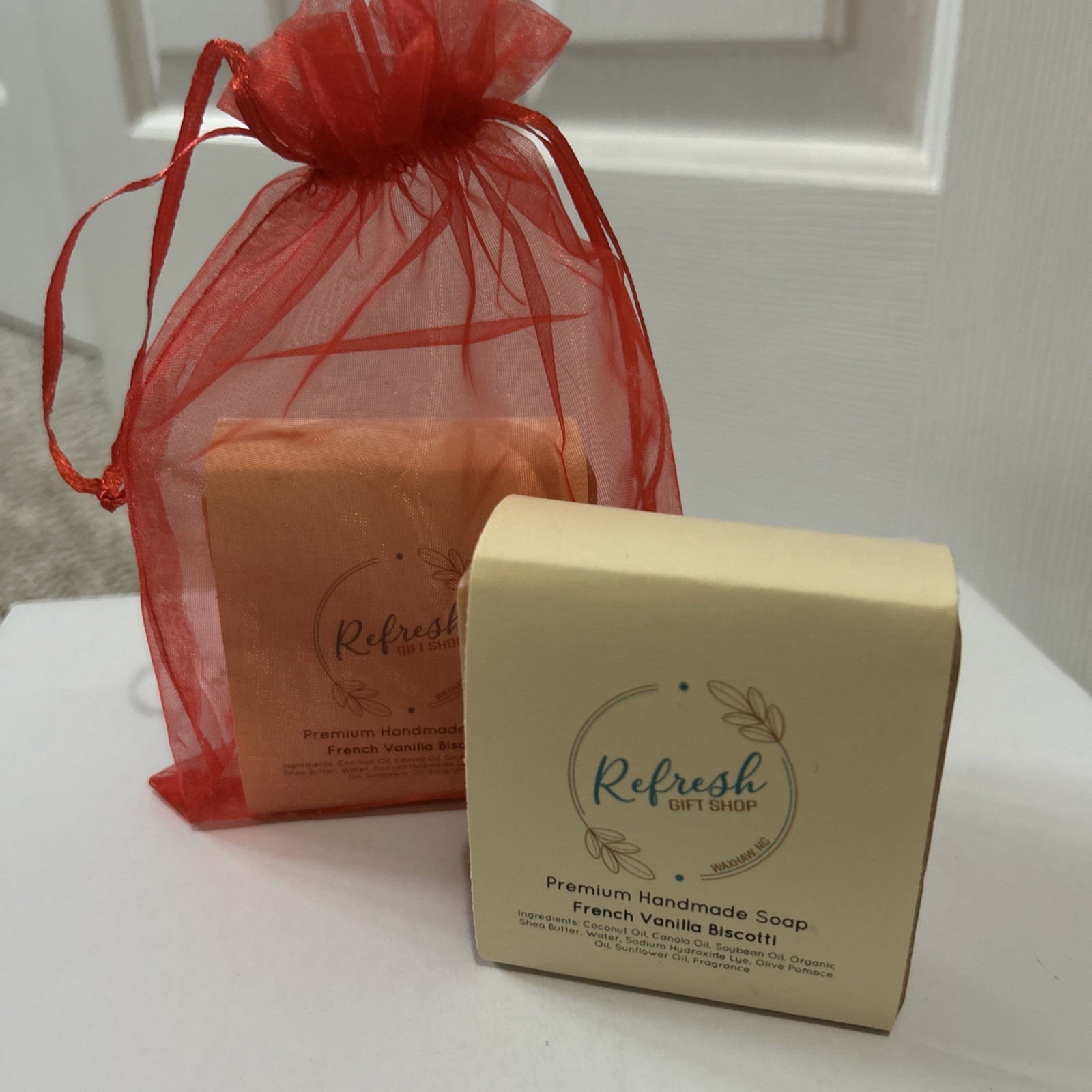 Set Of 2 Hand Made Soaps- New- French Vanilla Biscotti Scent- Natural- Skincare