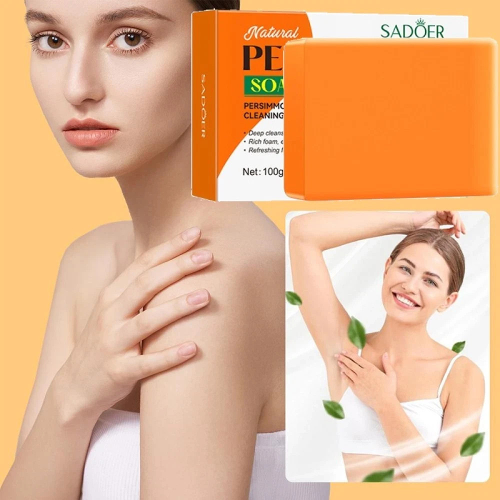 Persimmon Soap Bar for Body Odor Control, Natural Deodorant Body Bar Soap Unisex