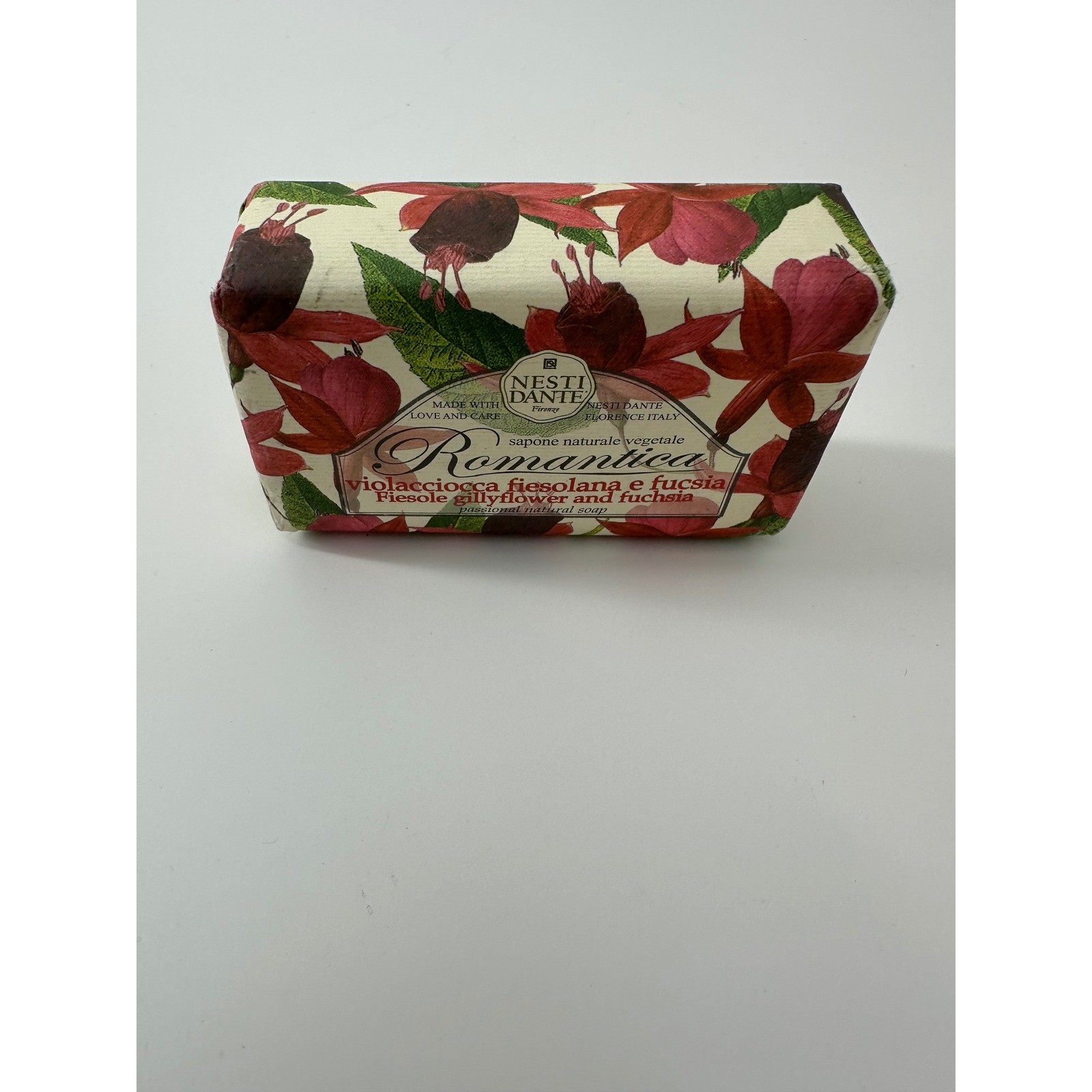 Nesti Dante Romantica Fiesole Gillyflower and Fuchsia Soap Bar 5.3oz MadeinItaly