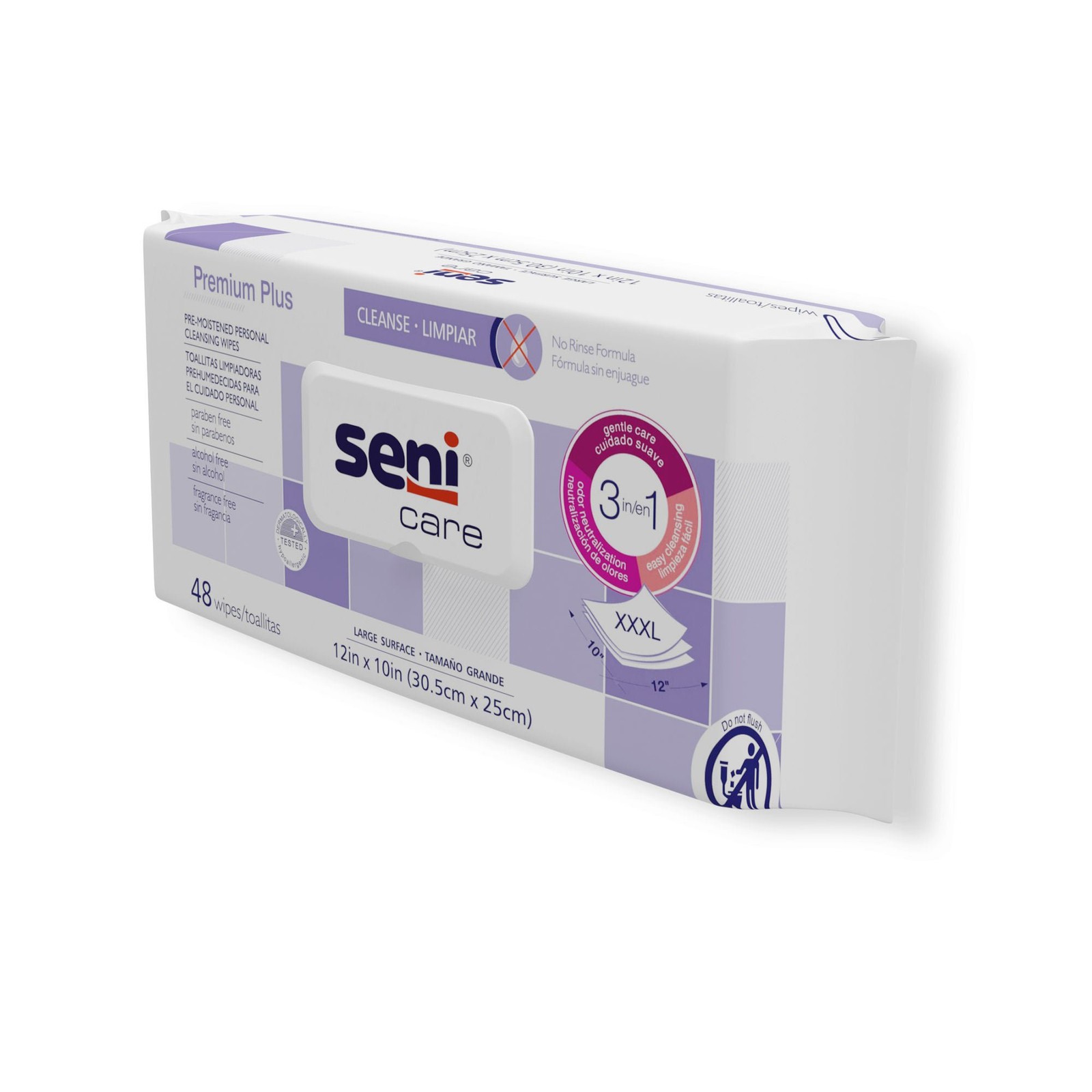 Seni Care Personal Cleansing Wipe 10 x 12″ S-WP48-C11 1 Pack 48 Wipes