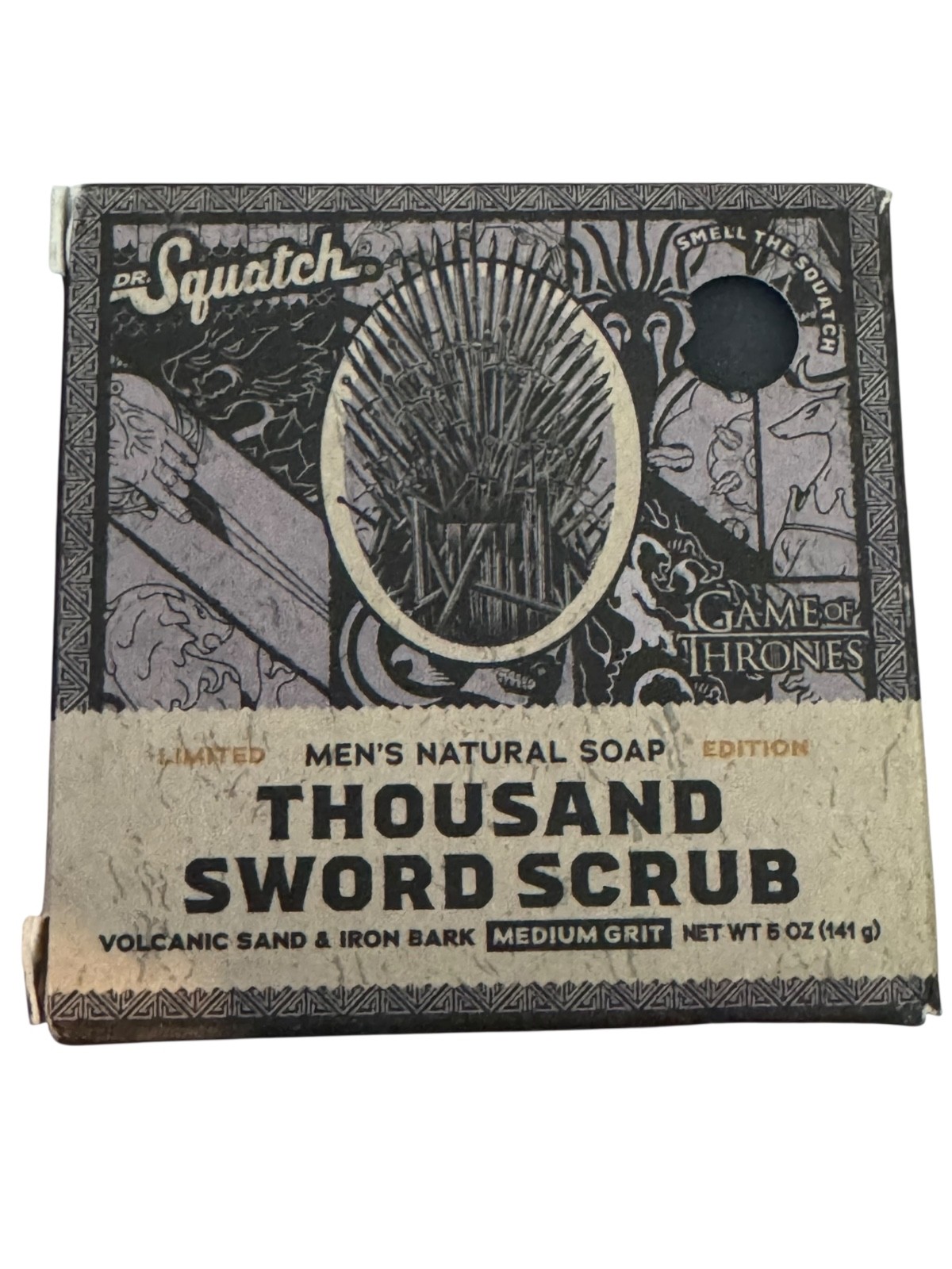DR. SQUATCH Men’s All Natural Bar Soap – Thousand Sword Scrub – 5oz (NEW)