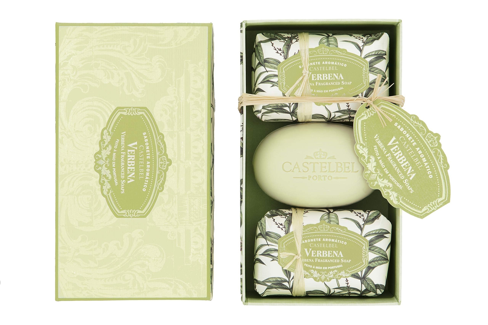 Castelbel Verbena Fragranced Bar Soap Gift Set in a Decorated Box (3 x 150g)