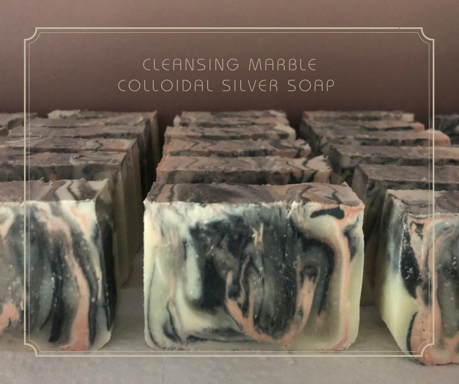 Colloidal Silver Soap with Bentonite Clay and Charcoal Unscented 3 bars