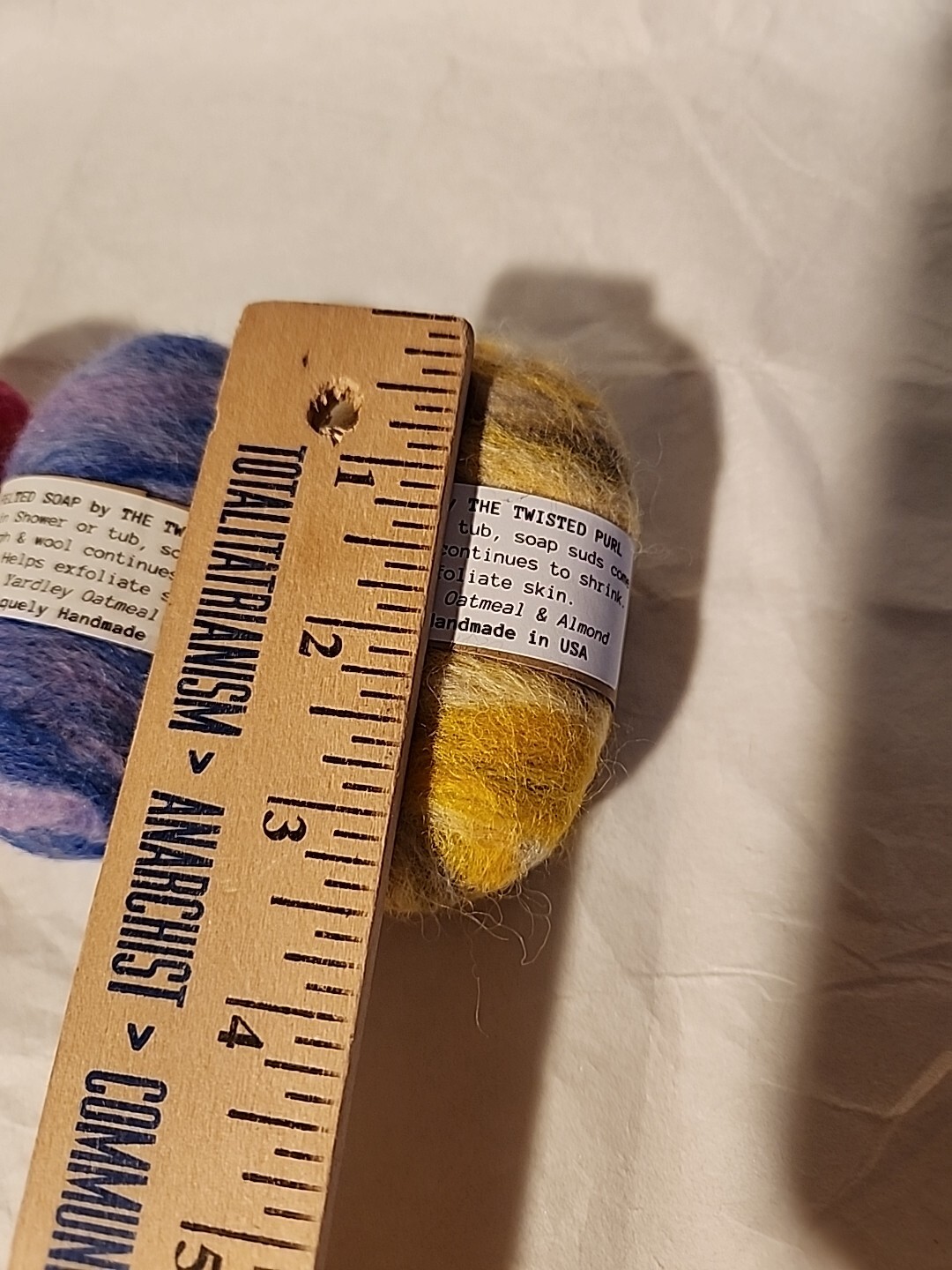 Felted Wool Exfoliating Soap Hand Made In USA Rainbow Multicolor Lot Of 6