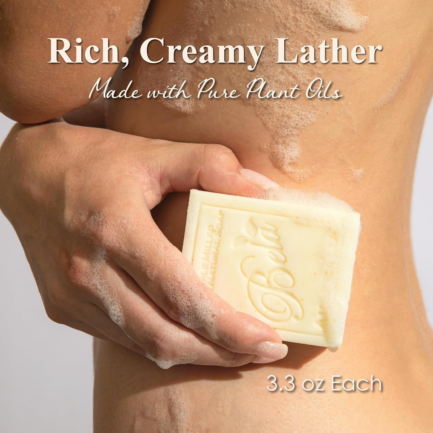 Extra Creamy Goat Milk Soap 3.3 OZ Pack of 6, Long Lasting French Triple Mill…