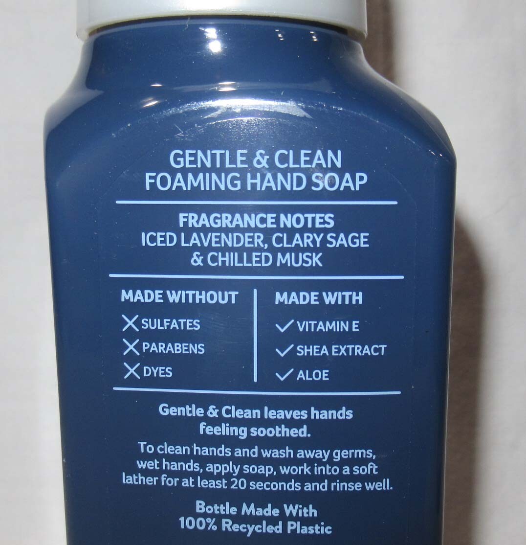 Bath & Body Works Gentle & Clean Foaming Hand Soap Set Lot 2 ICED BLUE LAVENDER