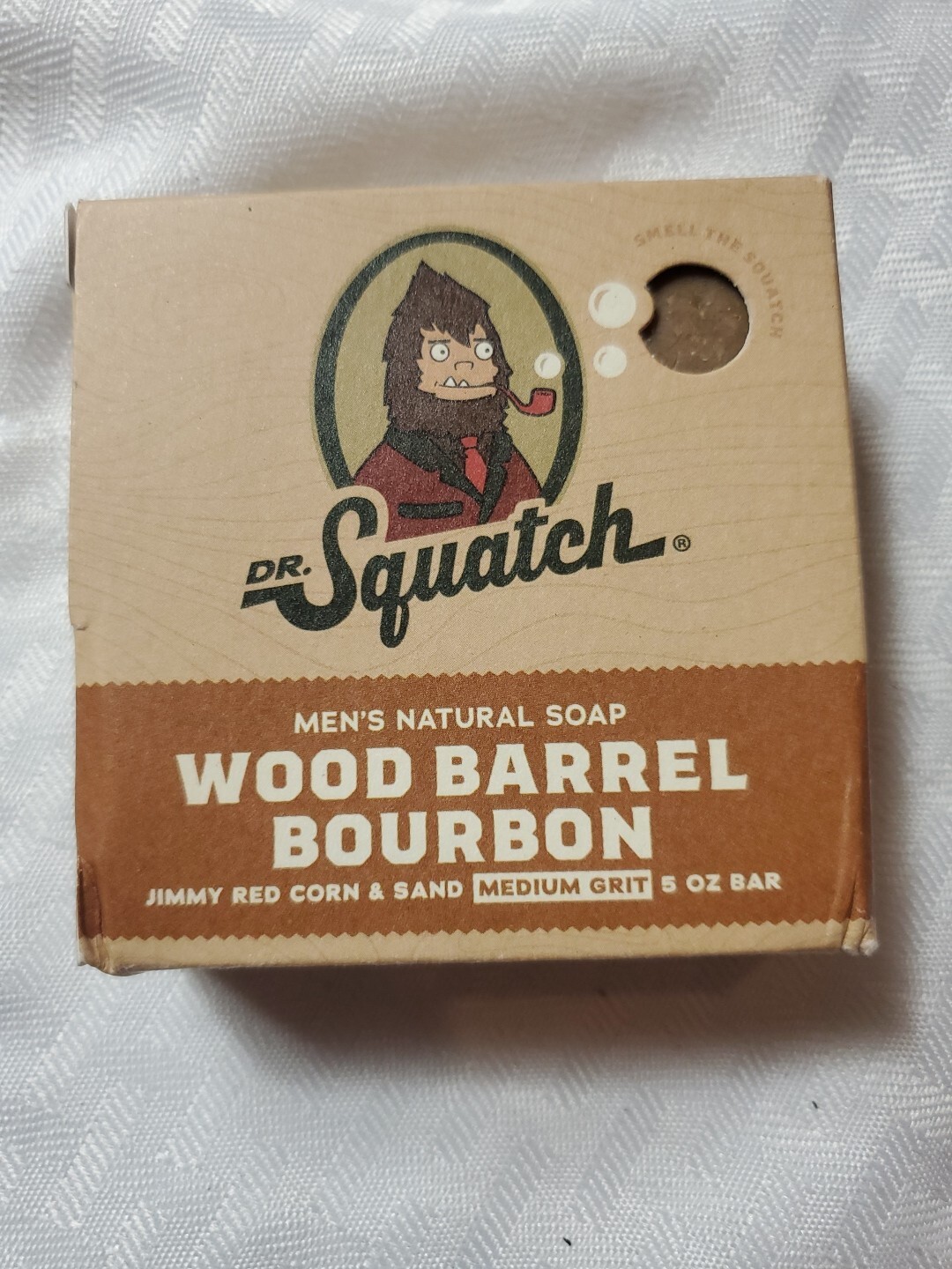 Dr. Squatch All Natural Bar Soap for Men with Medium Grit, Wood Barrel Bourbon