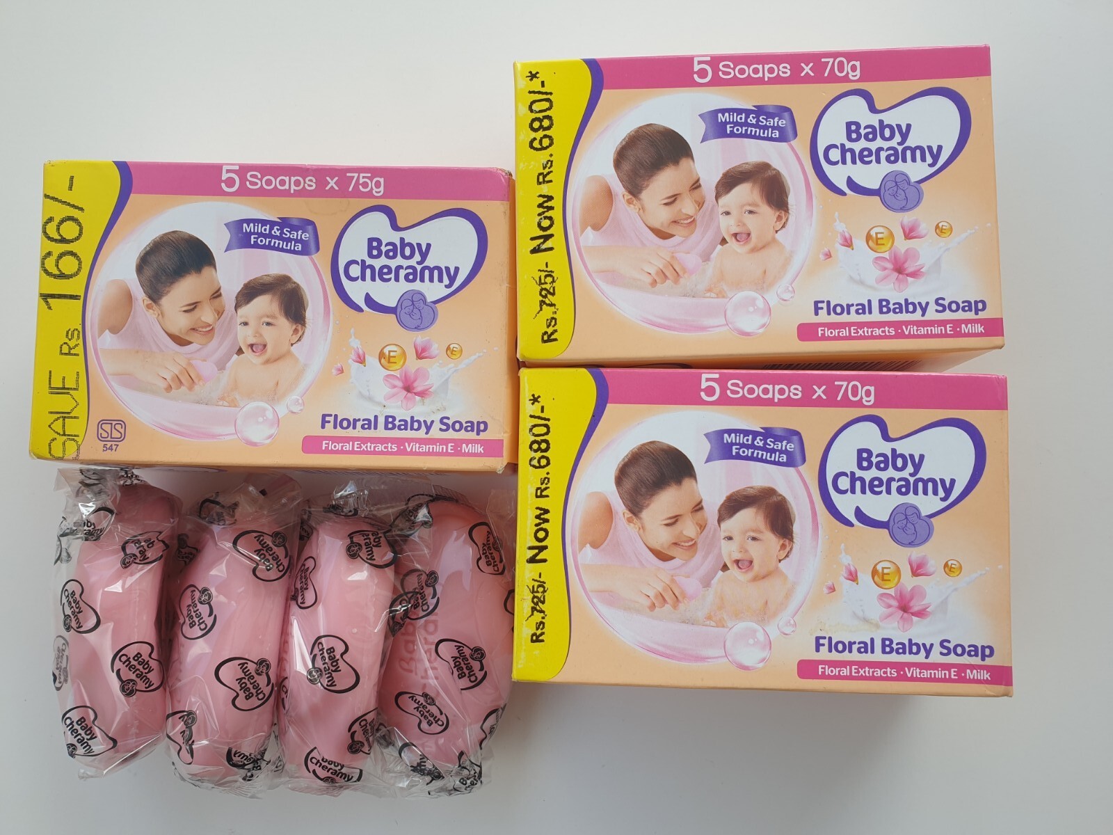 Baby soap cheramy herbal natural new skin floral milk free and moisturizing