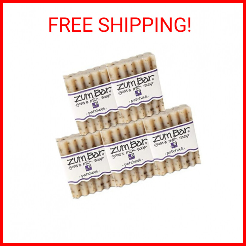 Indigo Wild Zum Bar Goat’s Milk Soap, Patchouli – 5 Count (Pack of 1)