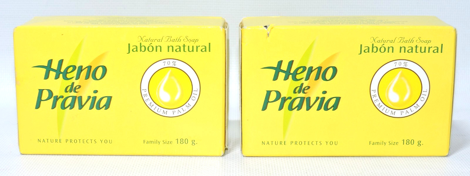 LOT OF 2 Heno de Pravia JOBAN NATURAL Bath Bar Soap 6.35 oz ea Family Size, NEW