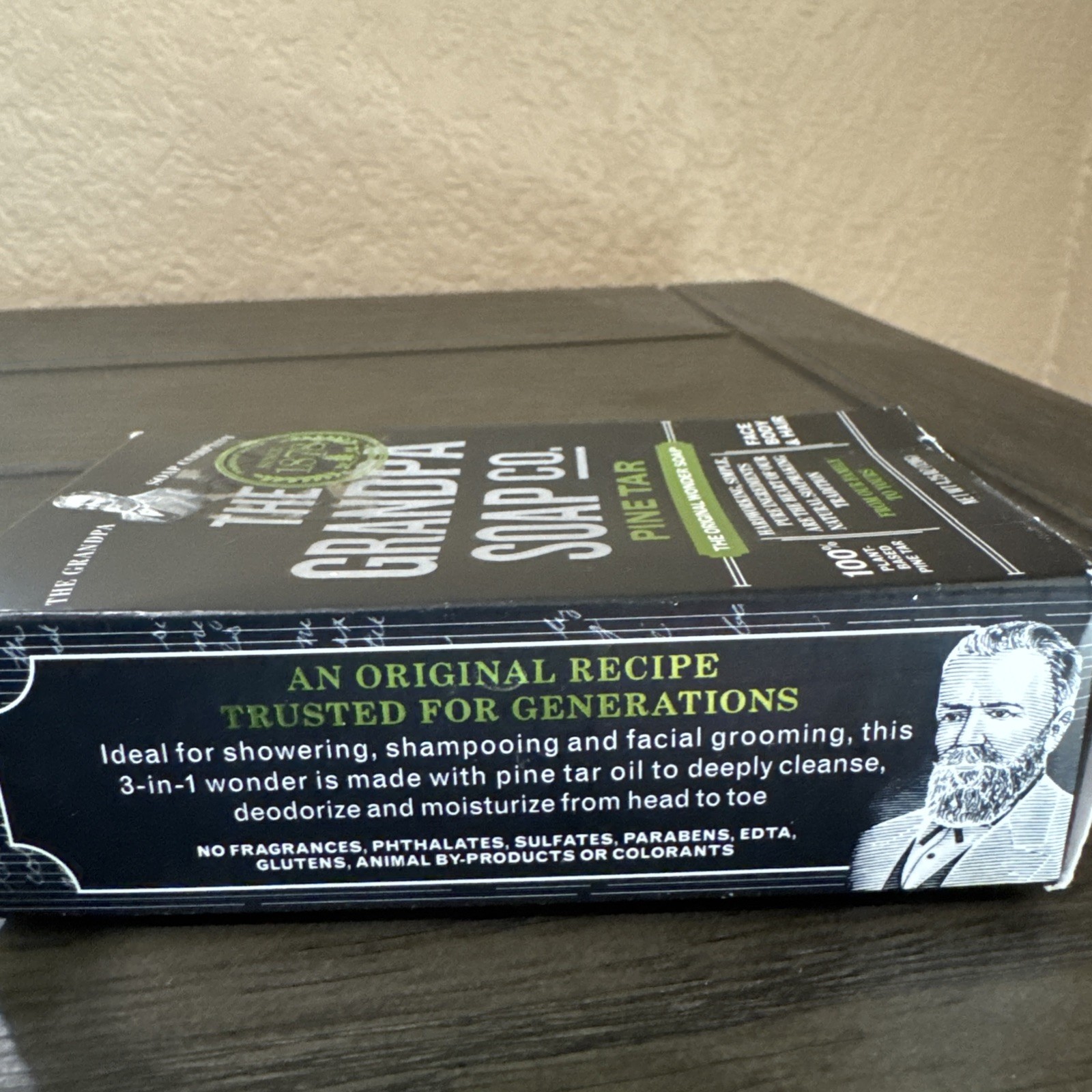 Pine Tar Bar Soap by The Grandpa Soap Company (4.25oz) The Original Wonder Soap