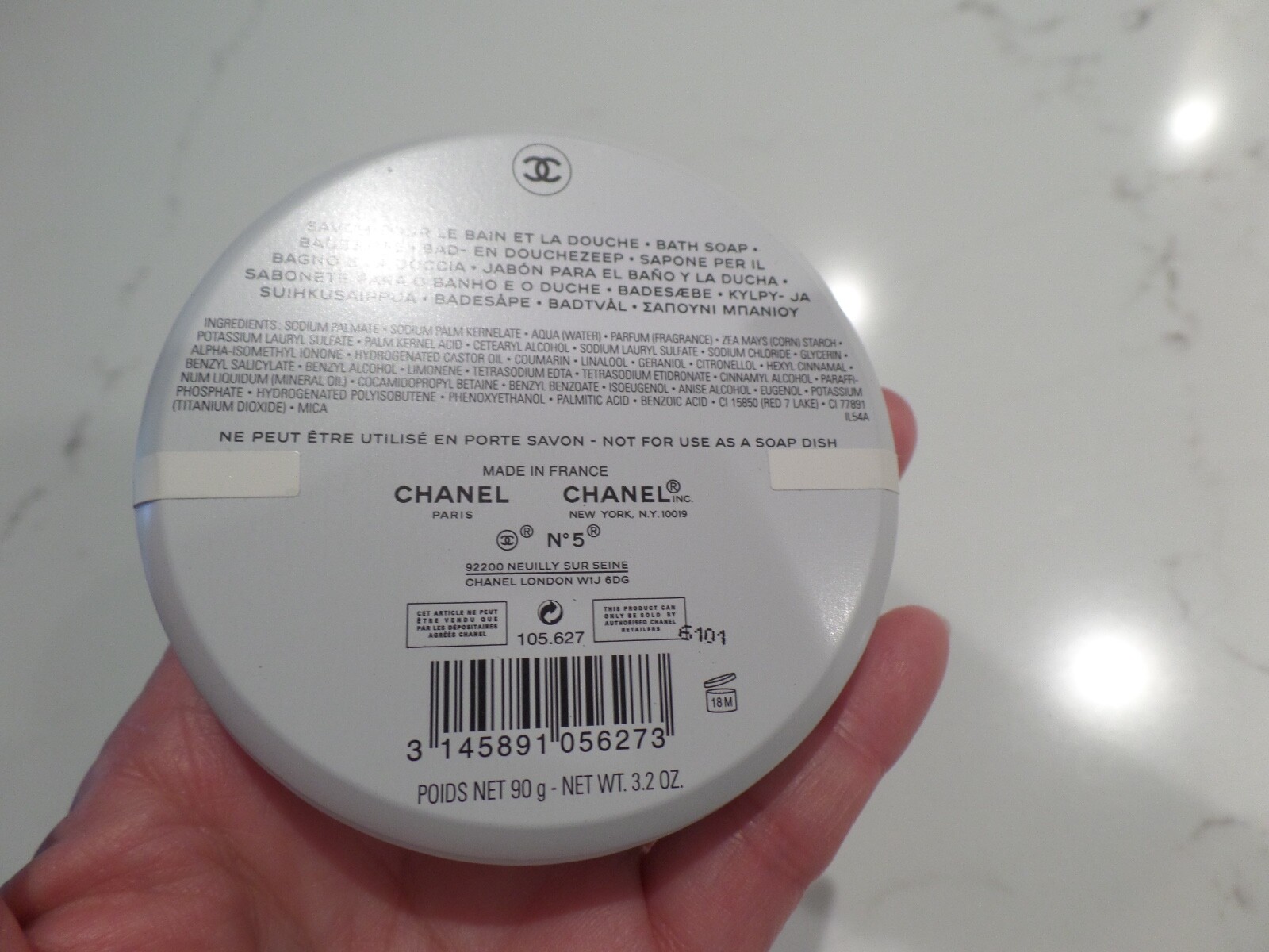 Seal Latest CHANEL No.5 Le Sacon The Soap 3.2 oz, made FRANCE
