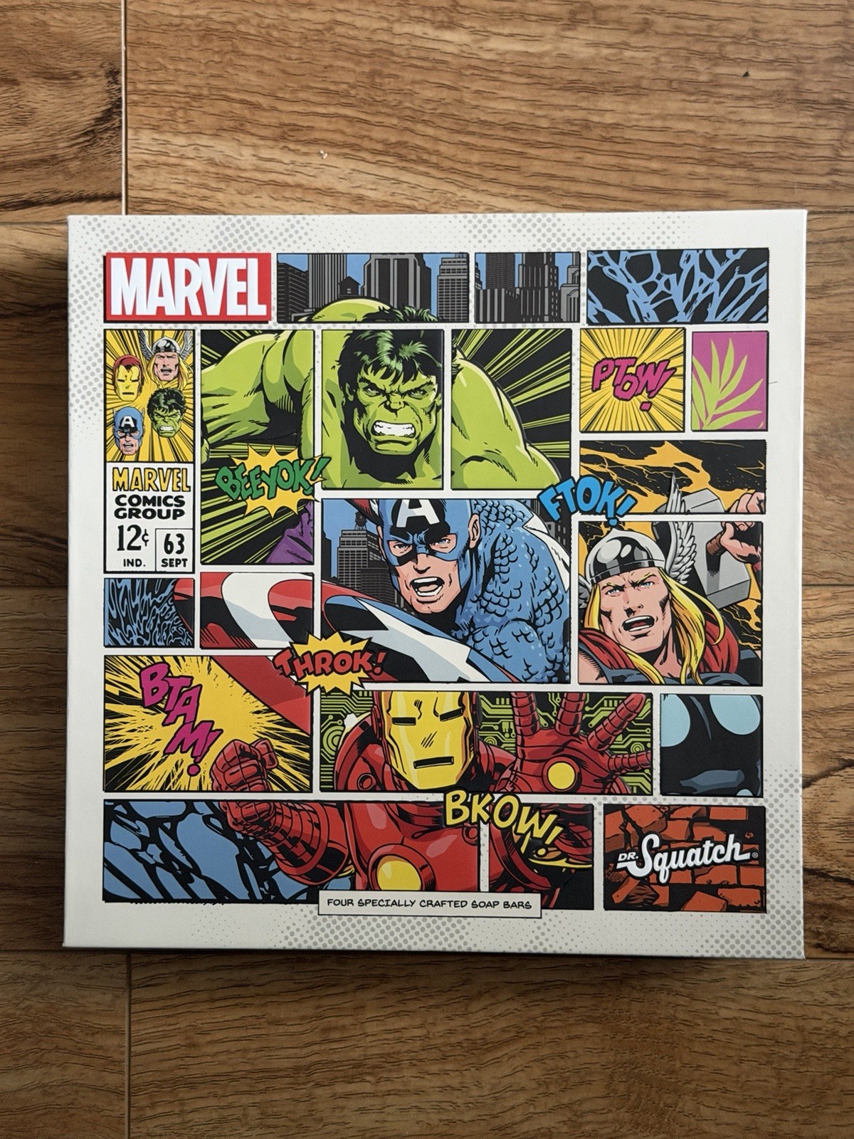 Dr Squatch Soap Marvel Avenger Box Hulk Capt America Iron Man Thor – Set of 4