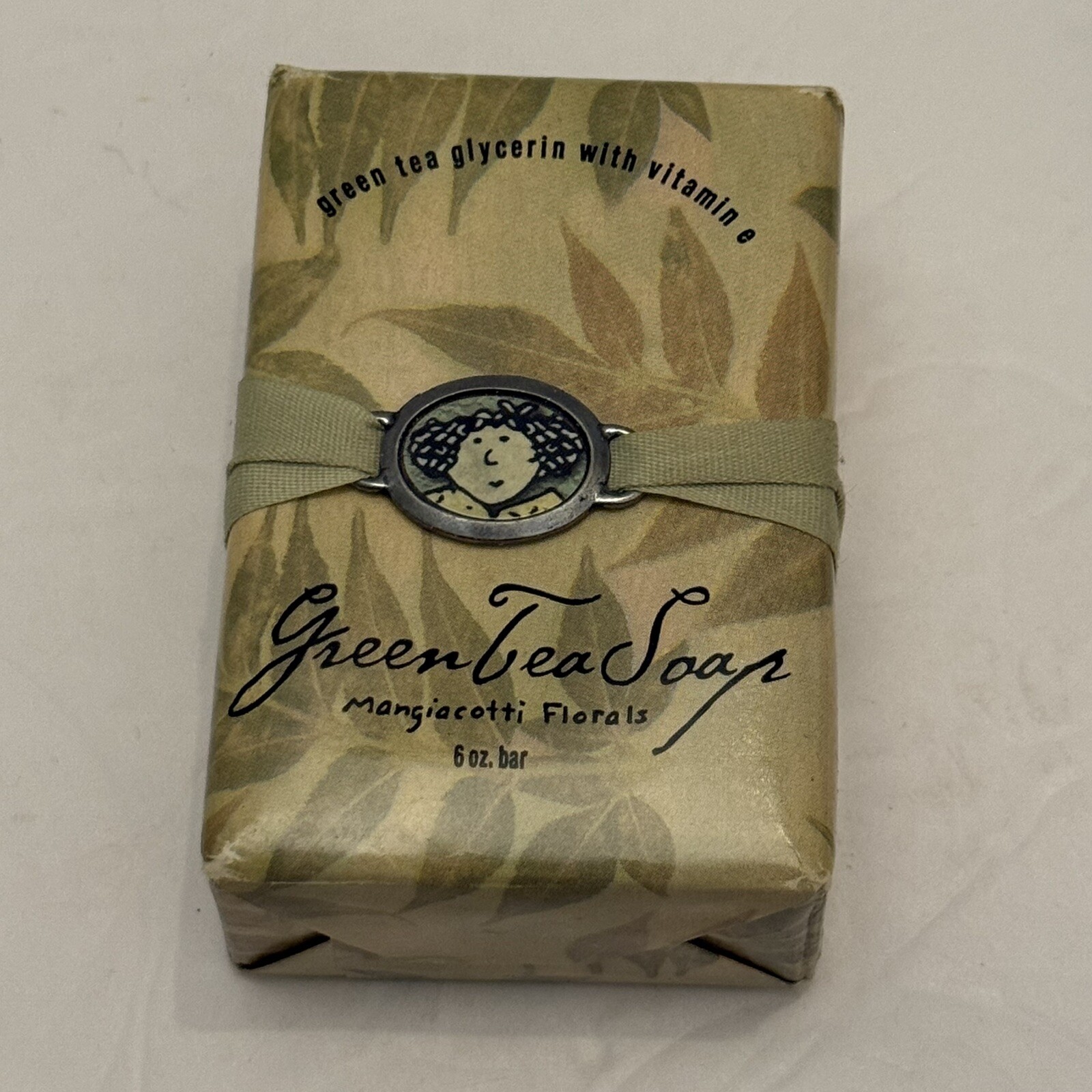 Mangiocatti Florals Green Tea Glycerin with Vitamin E Soap Bar 6 oz Bar